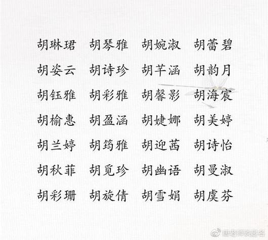 姓胡宝宝起名女孩名字大全2023 姓胡的女孩小名怎么起名好听-万年历网