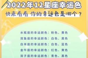 2023年12星座幸运色(上)你的是哪个呢?