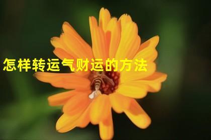 怎样转运气财运的方法,如何转运财运-柏安隆八字网