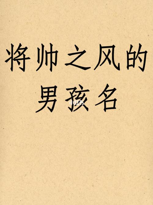 将军之风的男孩名男宝宝起名