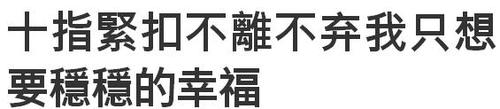 繁体字十指紧扣不离不弃我只想要稳稳的幸福